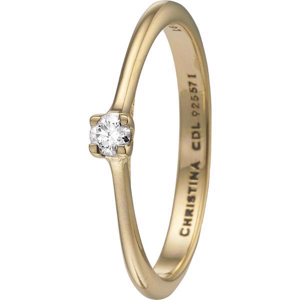 Model 8.1.B-53, klassisk solitaire ring med 0,10 ct labgrown diamant hos Guldsmykket.dk